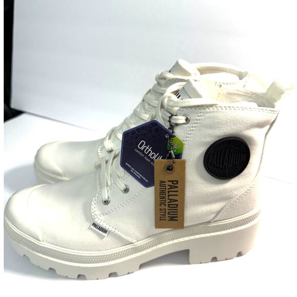 Palladium Pallabase Twill Womens White Size 8 - Picture 1 of 7